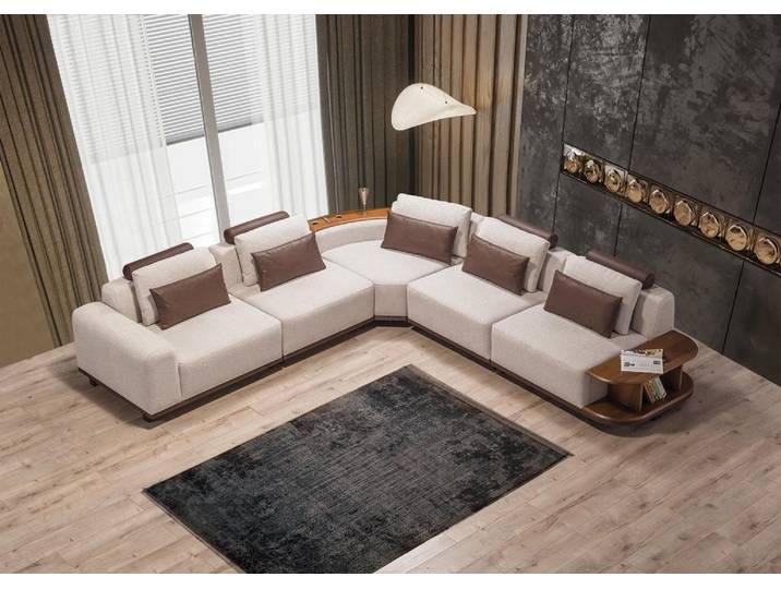 Xlmoebel Ecksofa Beiges Designer-Ecksofa in L-Form für stilvolle Wohnzimmergestaltung, Ecksofa, Hergestellt in Europa