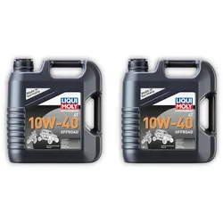 2x Motoröl LIQUI MOLY 3056 Motorbike 4T 10W-40 Offroad Kanister 4 Liter