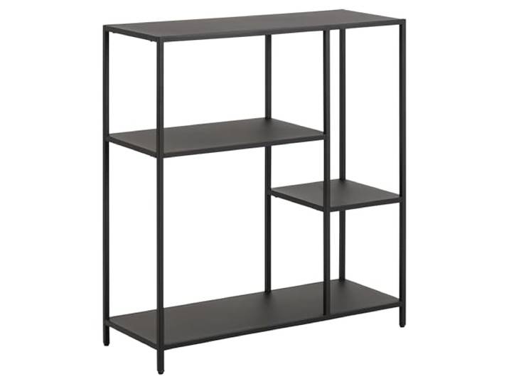 möbelando Standregal >Newcastle< in schwarz, Stahl - 79,5x86x30cm (BxHxT)