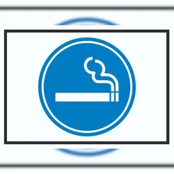 HB-Druck Raucherbereich Symbol Schild A6 (105x148mm)
