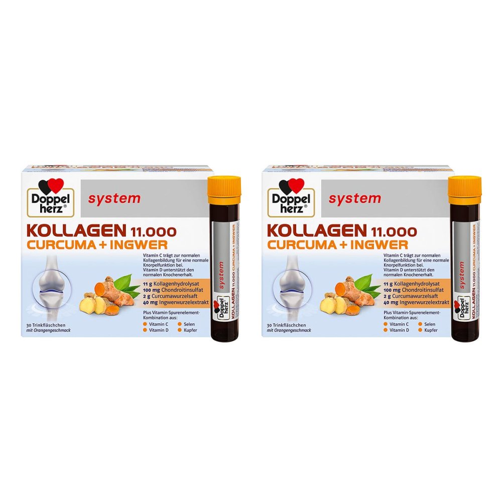 Queisser Pharma GmbH & Co. KG Doppelherz system Kollagen 11.000 Curcuma + Ingwer 08104500