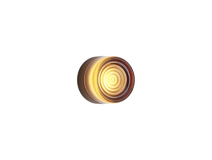 Applique murale design bronze foncé avec verre ambré IP44 -
