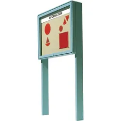 Aluvitrine Modell W8, Stahlemaille in Weiß