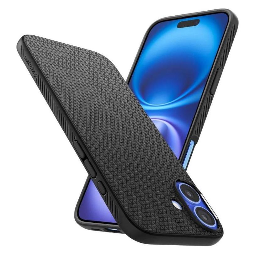 Spigen Liquid Air iPhone 16 Plus czarny/matte black ACS08066 (Apple iPhone 16 Plus) (1489652001)