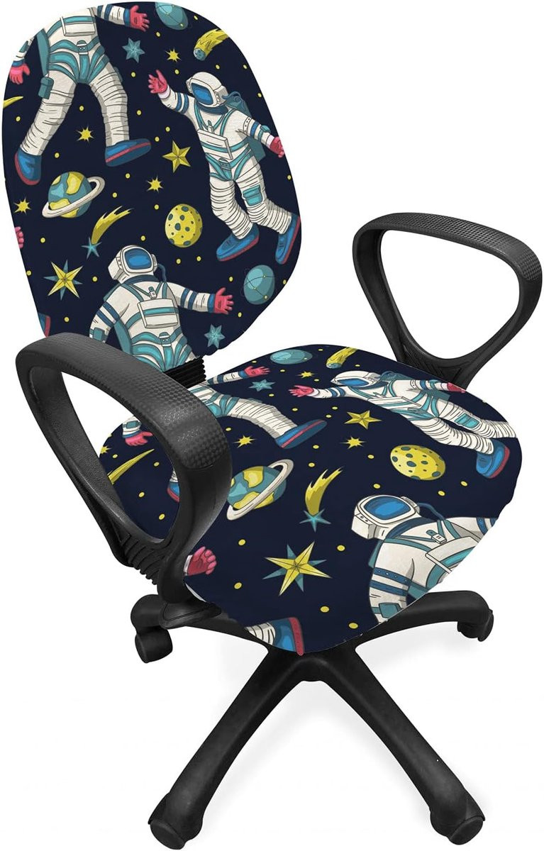 ABAKUHAUS Decoratieve Stoel Sliphoes met Astronauten Galactische Kunst, Meerkleurig