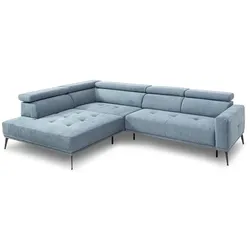 SOMETA Ecksofa Monterrey Stoff Blau