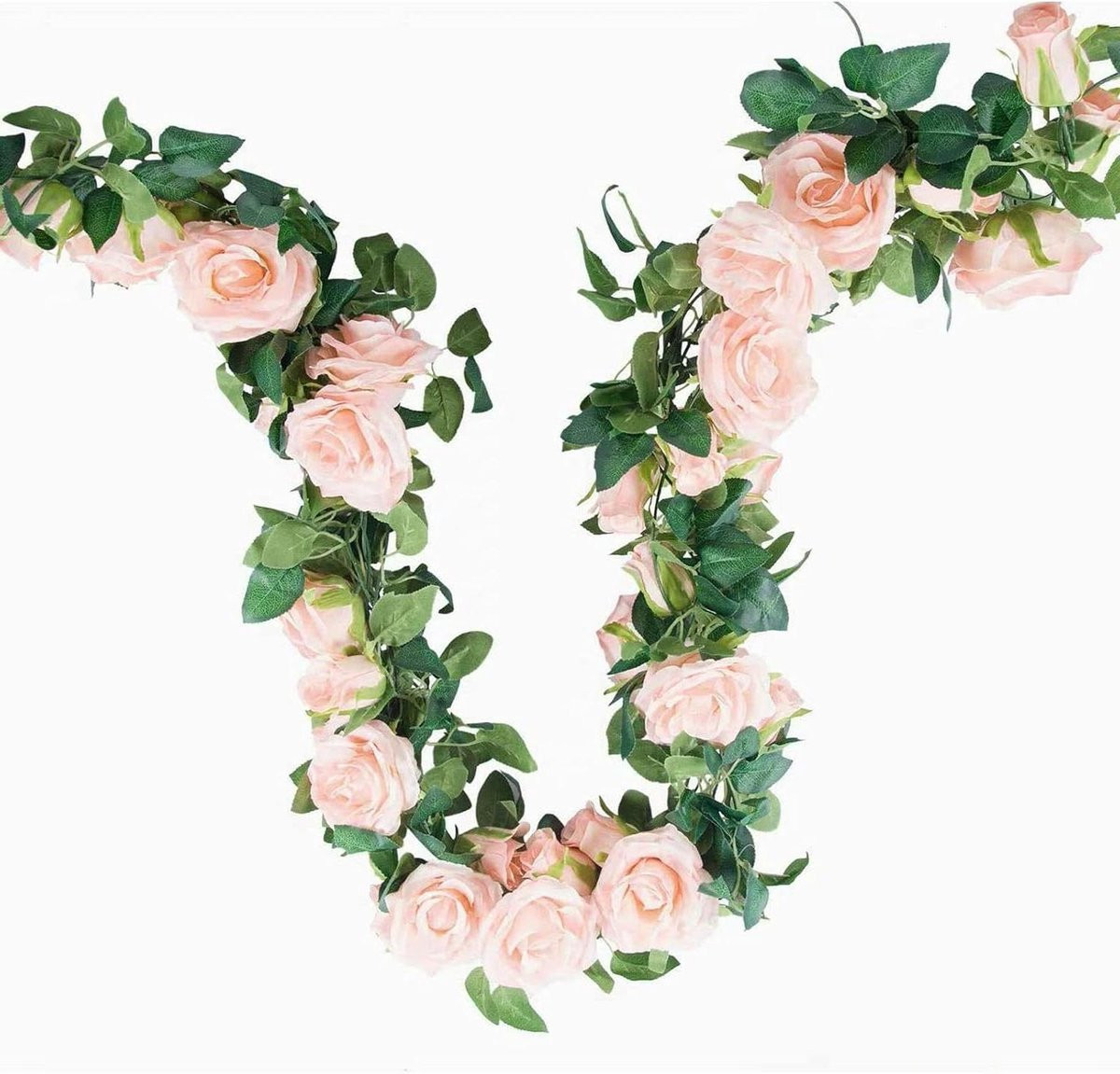 Roze Kunstrozen Slingers met Zijden Bloemen Rank voor Bruiloft Decoratie - 3 x 2 Meter