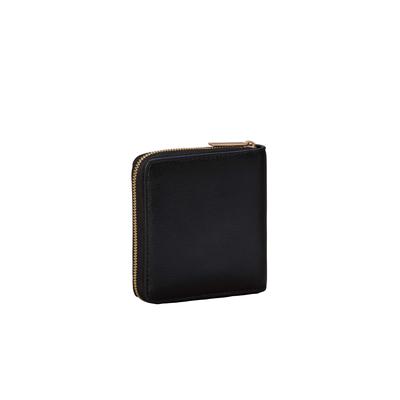 Geldbörse CALVIN KLEIN "CK WALLET + CK KEY FOB", Damen, schwarz, Lederimitat, Basic, Kleinlederwaren, Mini-Pocket: Portemonnaie mit CK-Schlüsselanhänger