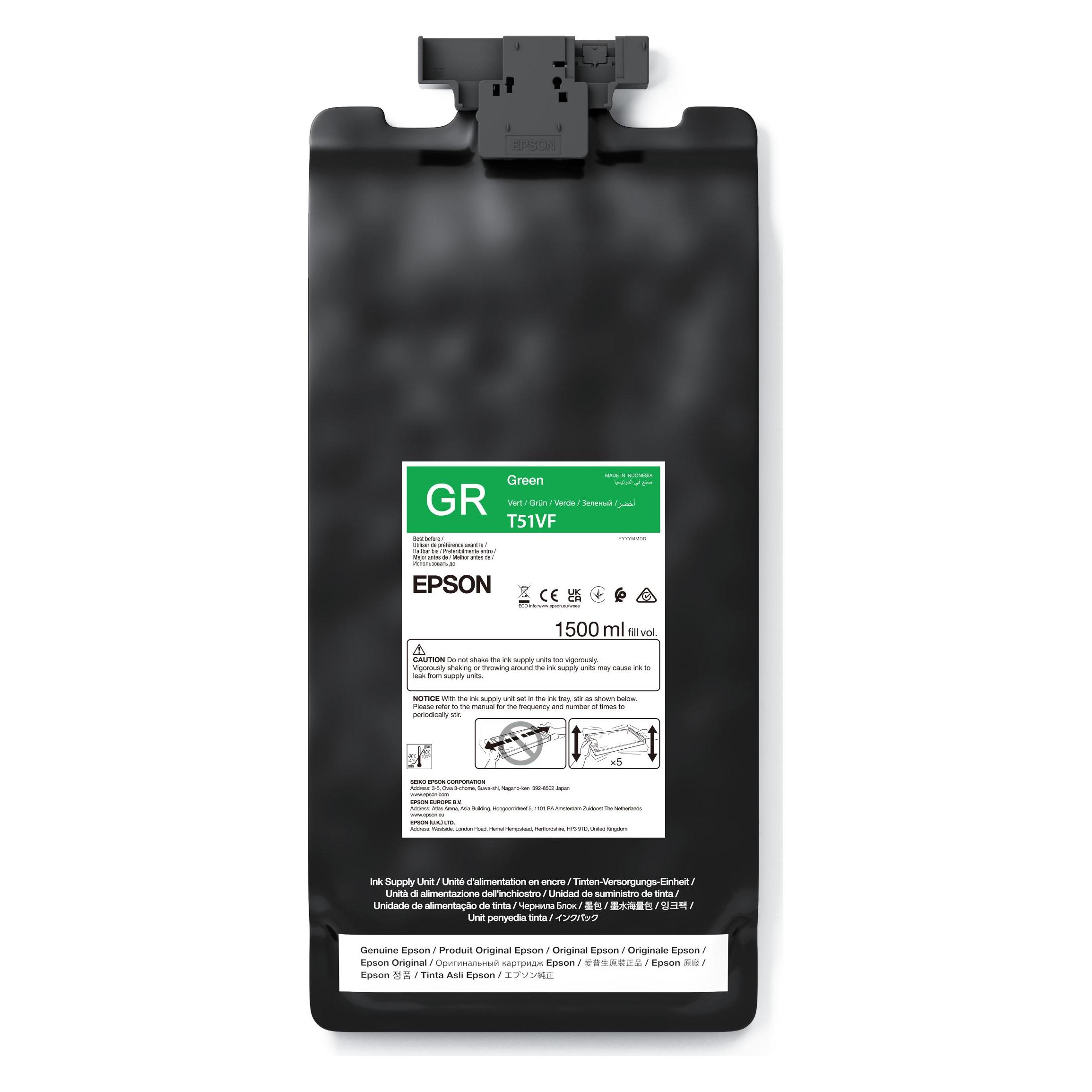 Epson Drucker UltraChrome GS3 Grün 1.5LT (C13T51VF00)