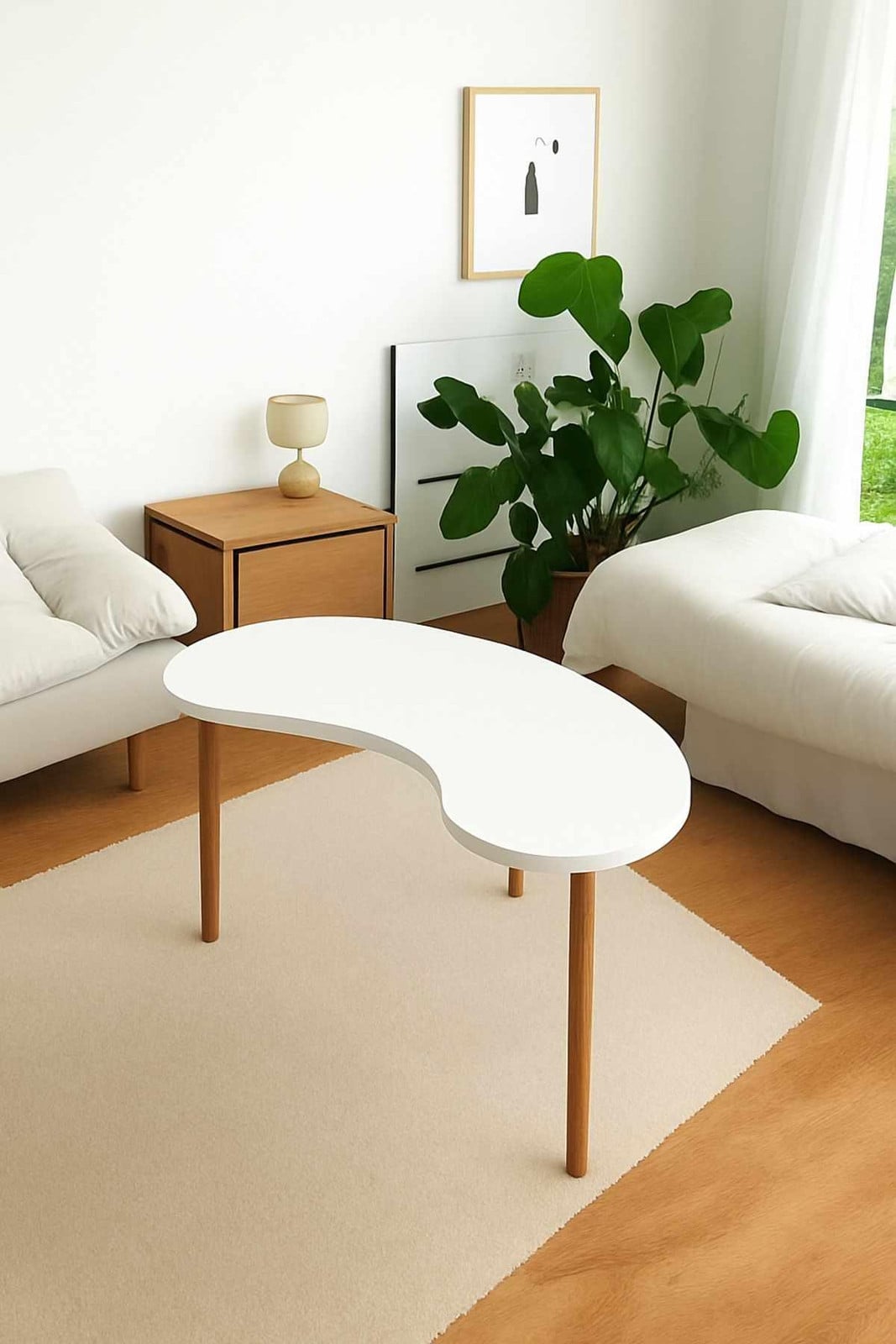 Skye Decor Salontafel 3-delig - Saffier eikenhout en wit - Breedte: 100 cm