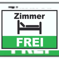 HB-Druck Zimmer FREI Schild A6 (105x148mm)