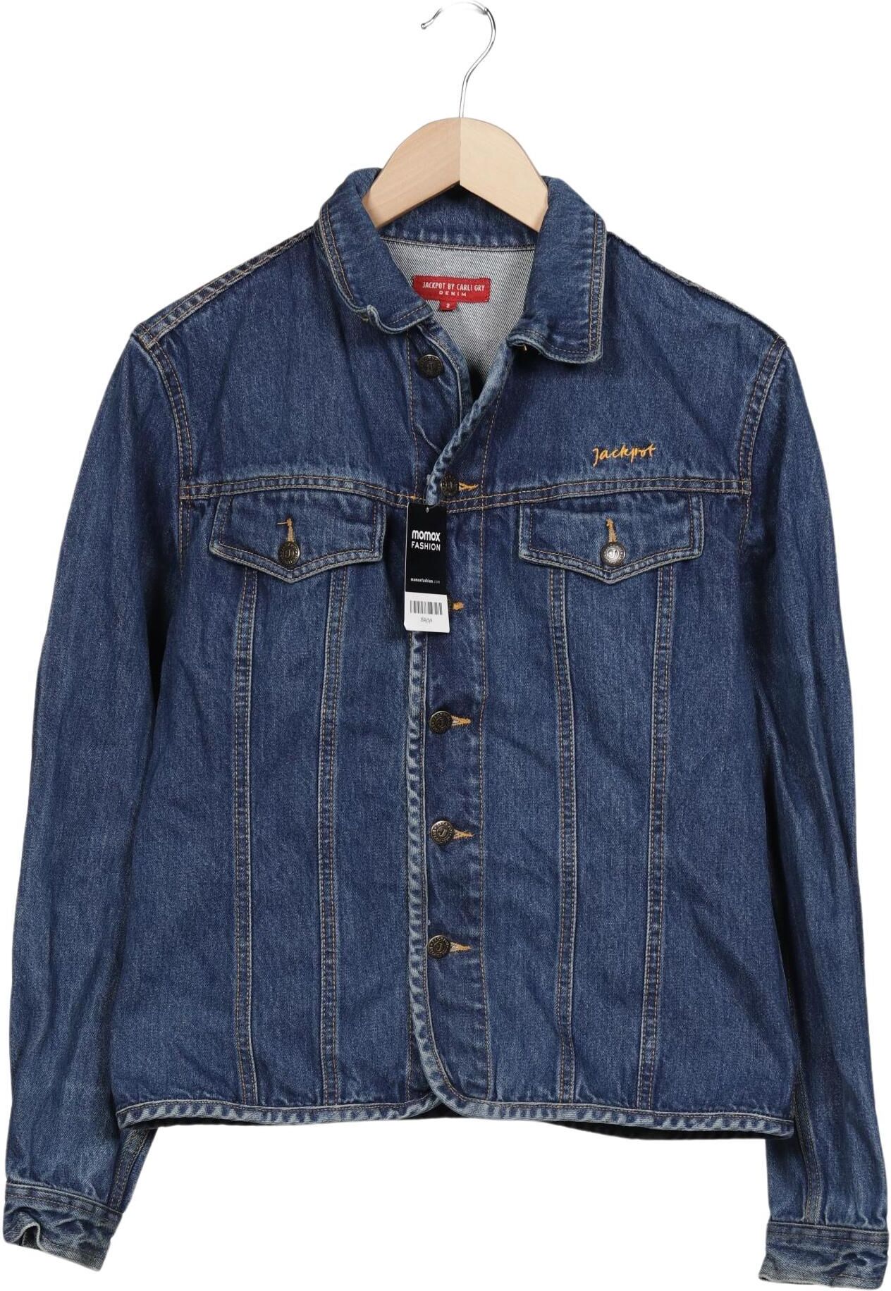 Jackpot Damen Jacke, Blau, Gr. EU 38, Baumwolle - Second Hand