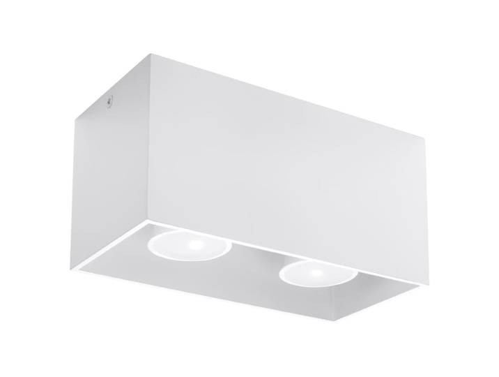 Plafonnier Aluminium Blanc GU10 2 Quad