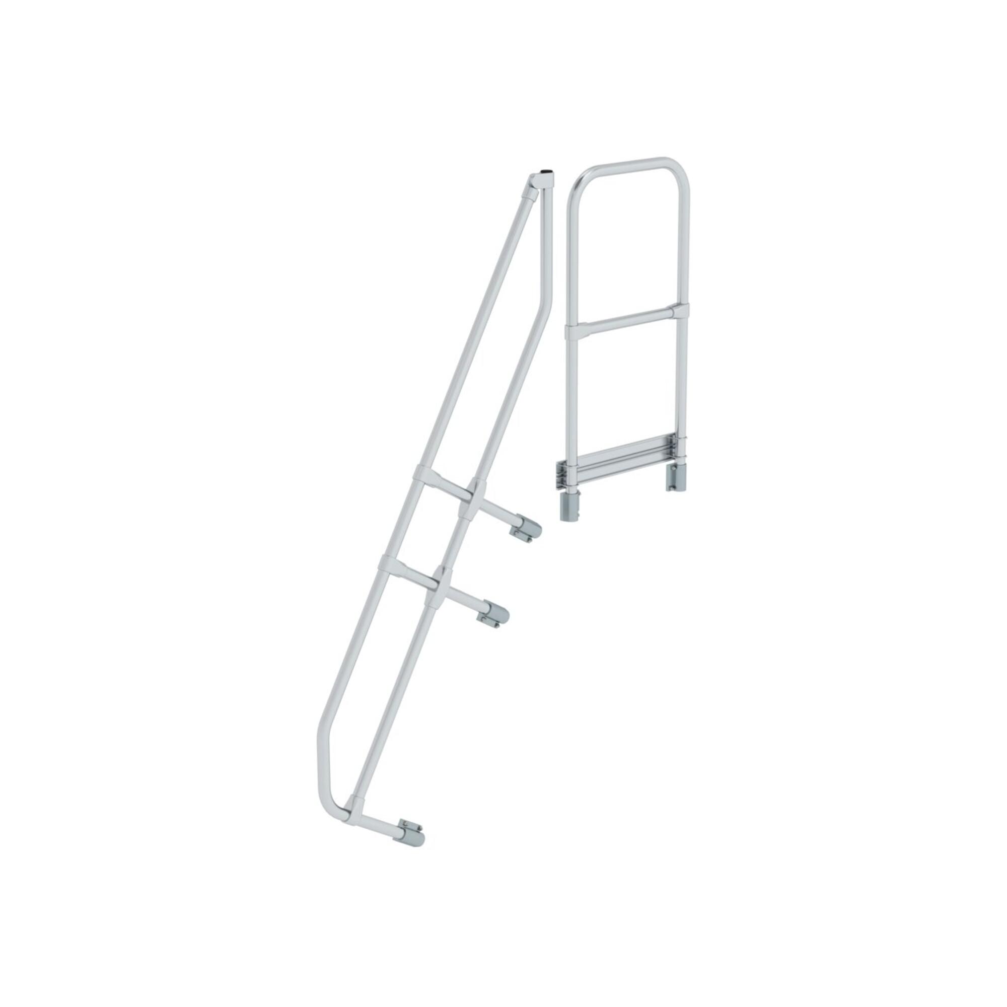 MUNK zweiter Handlauf Aluminium-Treppe mit Plattform 60° 6 Stufen (600586)