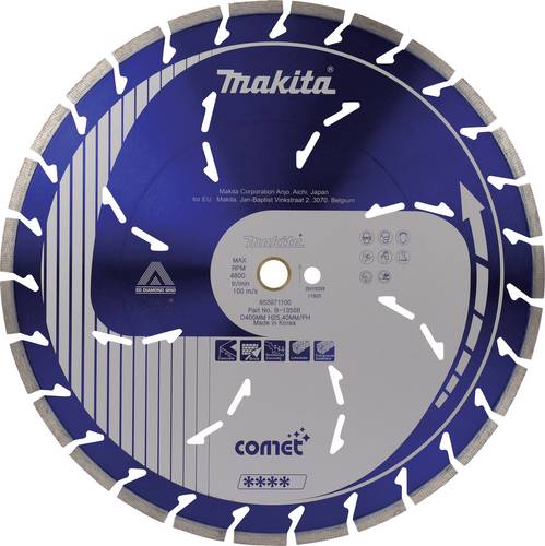 Makita B-13568 Diamanttrennscheibe 400mm 1 St. Backstein, Beton, Beton, Beton, Dachziegel, Kalksandstein, Waschbeton