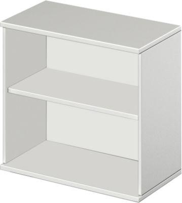 Schäfer Shop Select Ansatz-/Aufsatz-Regal LOGIN, 2 Ordnerhöhen, B 800 x T 420 x H 726 mm, lichtgrau