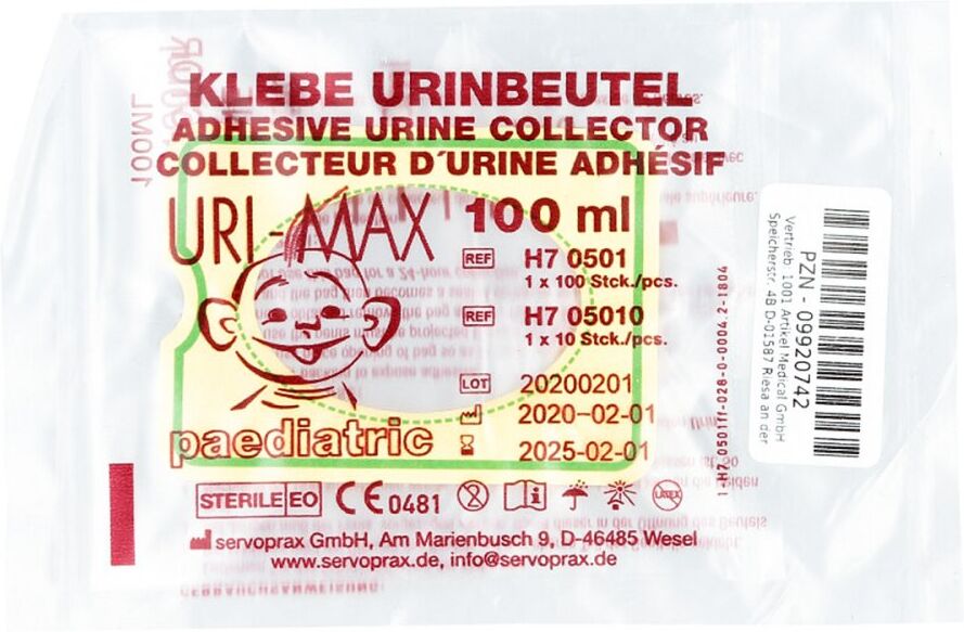Klebe-urinbeutel für Kinder steril