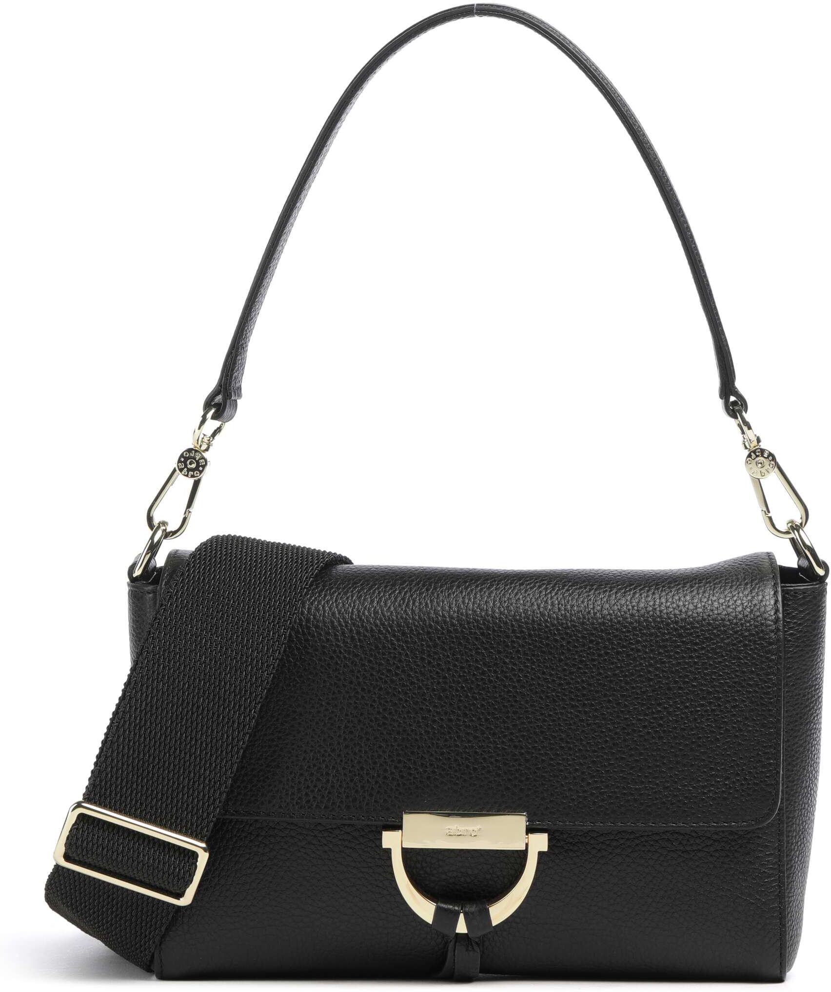 Abro Agave Temi Schultertasche aus Leder, schwarz
