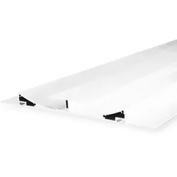 ISOLED LED Trockenbau-Leuchtenprofil DOUBLE CURVE, indirektes Licht, für 2 LED-Strips, Aluminium, 200cm, Weiß RAL 9003 ISO-114111