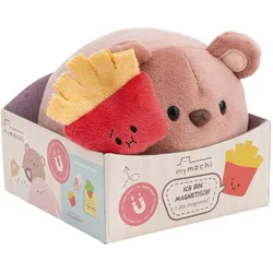 NICI Kuscheltier My Mochi Bär Nomo mit Magnet 13cm - beige|gelb|rot