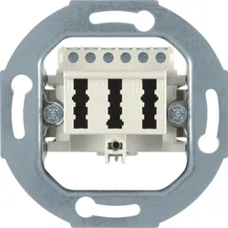 Berker 450002 TAE-Steckdose 3 x 6NFN Modul-Einsätze weiß, matt