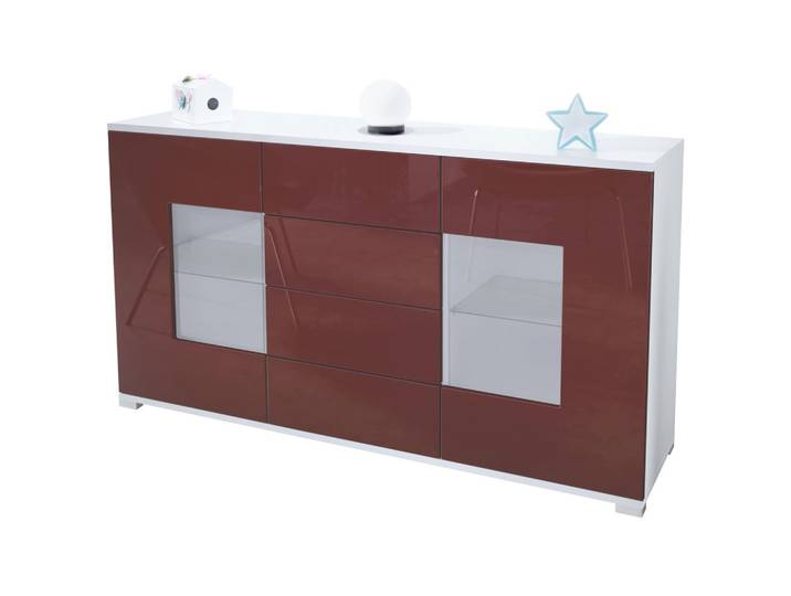 SIDEBOARD Grömitz Bordeaux Hochglanz