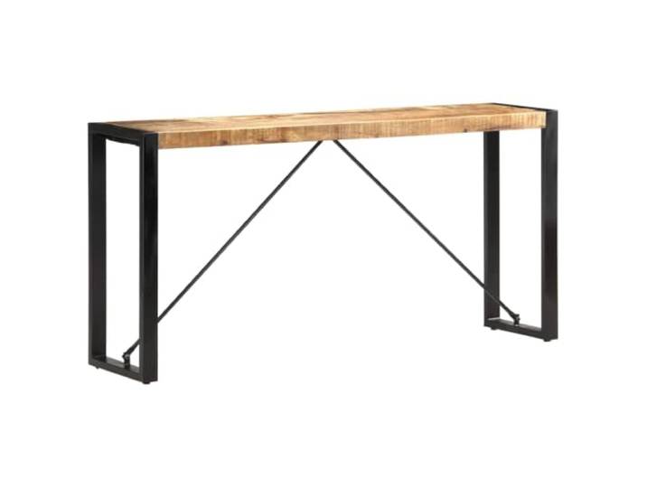 LKJephalotrope Konsolentisch Massivholz Mango Flurtisch 150x35x76 cm Eleganter Beistelltisch im Industrial Design für Wohnzimmer und Diele mit stabilem pulverbeschichtetem Stahlgestell.