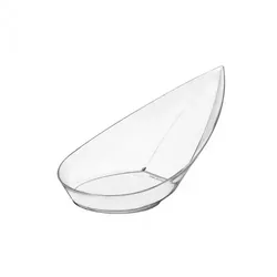Einweg Fingerfood Schälchen Lorbeerblatt aus Plastik, Transparent, 40 Stück - Mank