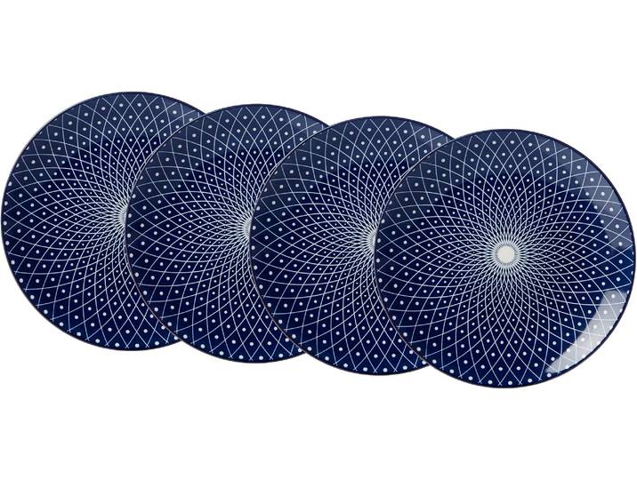 Dessertteller RITZENHOFF & BREKER ROYAL REIKO , weiß (weiß, blau), Ø:21,5cm, Keramik, Speiseteller, Dessertteller, Teller Set, Keramik