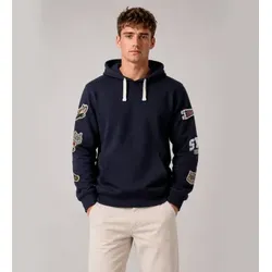 Sebago Unisex. 731388W Bowline Evo Patch Sweatshirt marineblau (M), Lässig, Baumwolle