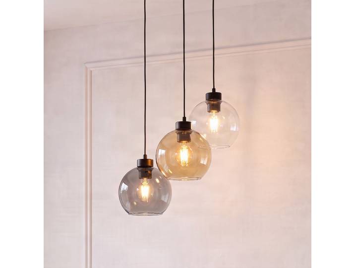 Cubus Hängeleuchte Ø 50 cm 3-flammig klar/honig braun Glas TK Lighting - Wohnzimmer - Modern - Mehrflammig