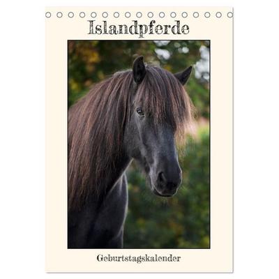 Isländer Geburtstagskalender (Tischkalender 2027 DIN A5 hoch), CALVENDO Monatskalender