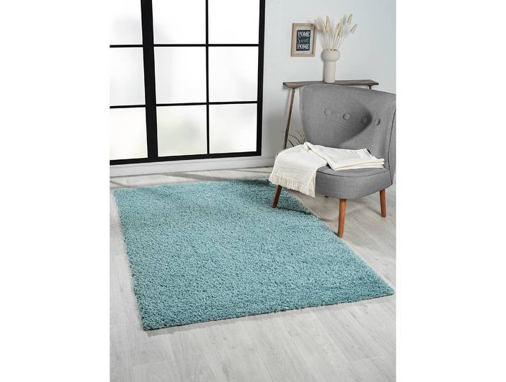 Hochflorteppich 120 x 180cm Blau/Hellblau