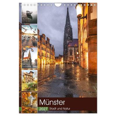 Münster - Stadt und Natur (Wandkalender 2027 DIN A4 hoch), CALVENDO Monatskalender
