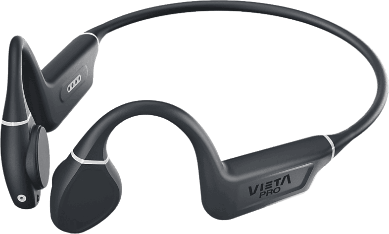 Auriculares conducción ósea - Vieta Bone Dual Plus, True Wireless, Bluetooth, 10h Autonomía, 8GB Memoria interna, Negro