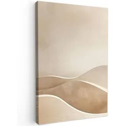 LEINWANDBILD Beige - Natur - Abstrakt - Modern Deko Groß 90x140 cm