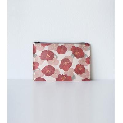 Hanji-Papiertasche – Federmäppchen/Kosmetiktasche Rot-Kamelie