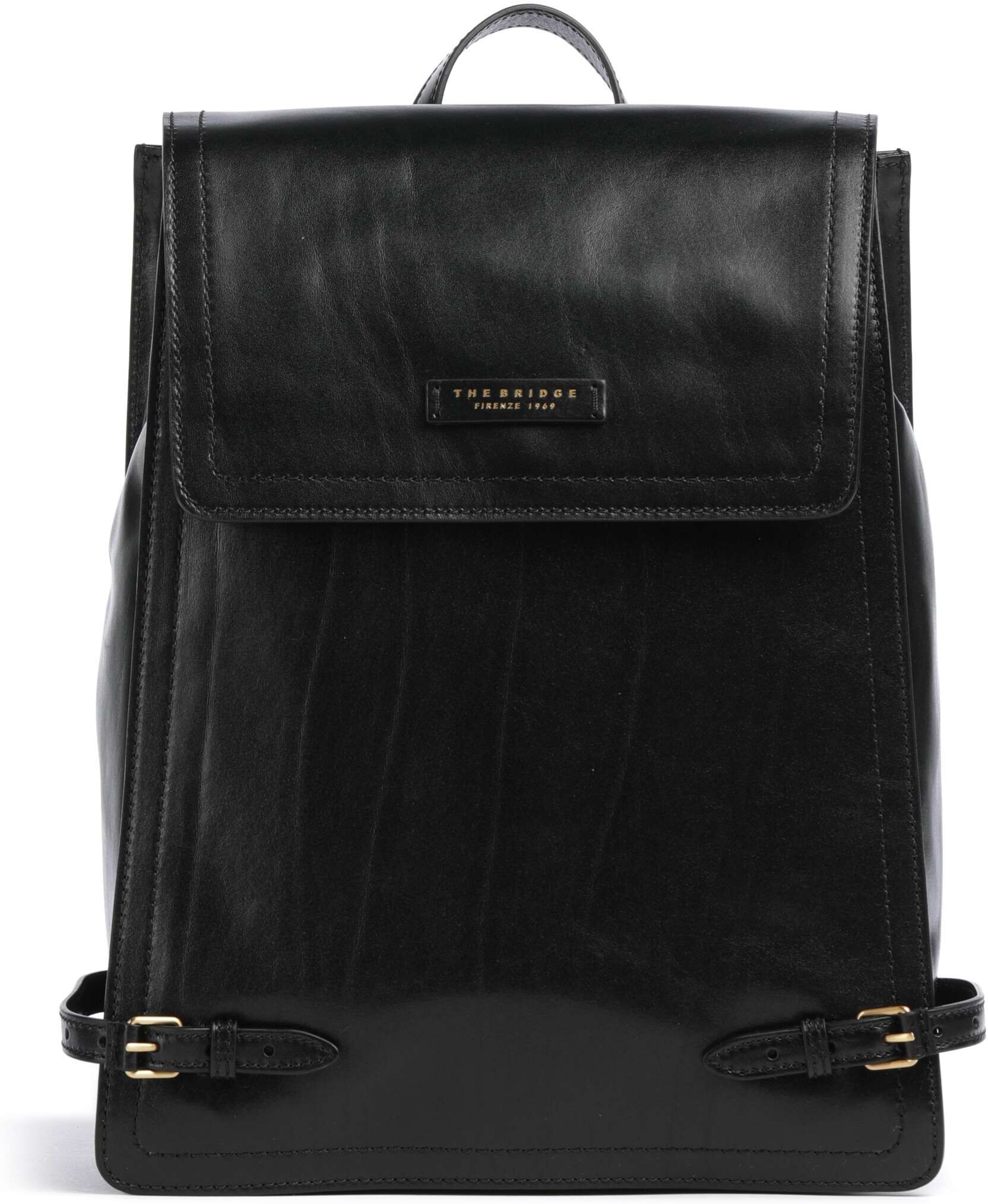 The Bridge Monica Rucksack aus Leder, schwarz
