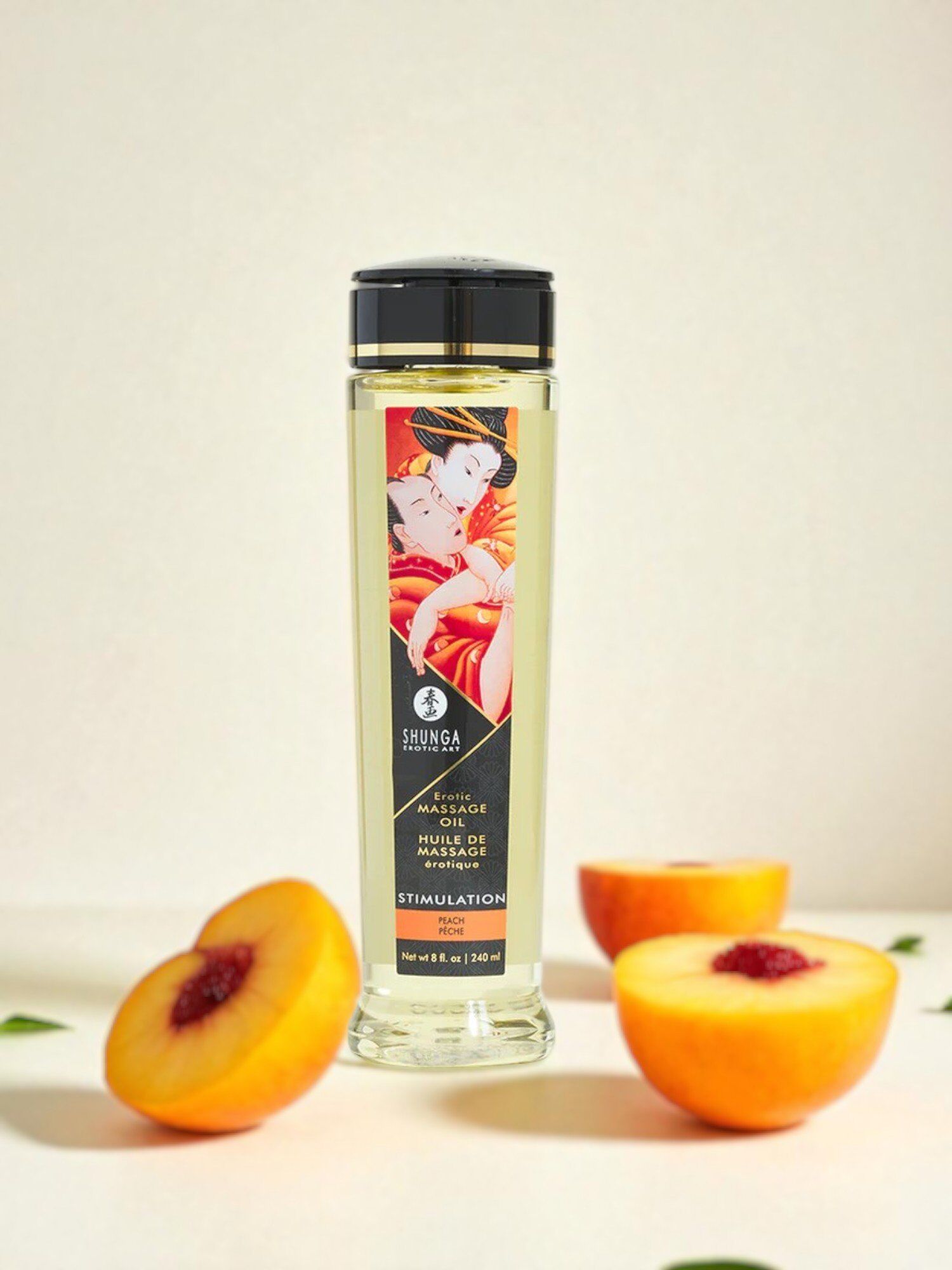 Shunga Huile de massage Stimulation pêche aphrodisiaque 240ml