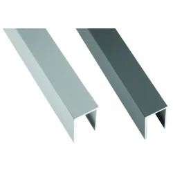 Alu Abdeckleiste 176,1 x 2,48 x 4 cm – Abdeckung aus Aluminium, Silber – Abdeckleiste für Aluminiumpfosten – Pfosten für Garten- und Sichtschutzzäune