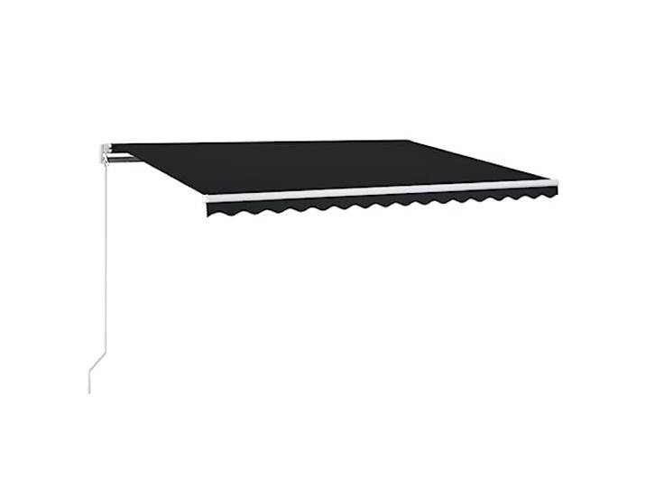vidaXL Luifel handmatig uittrekbaar 450x350 cm antracietkleurig