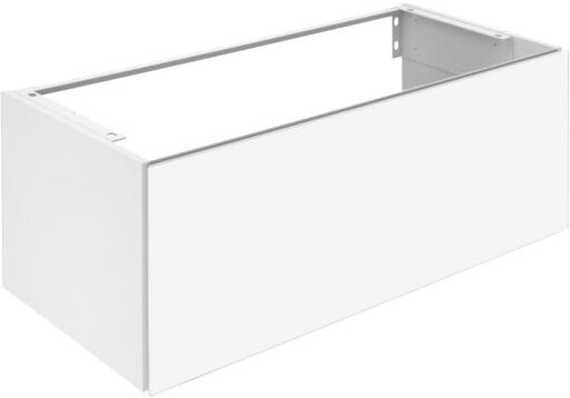 Keuco X-Line Waschtisch-Unterschrank 33171140000 Dekor trüffel seidenmatt, Glas trüffel klar, 100x40x49cm