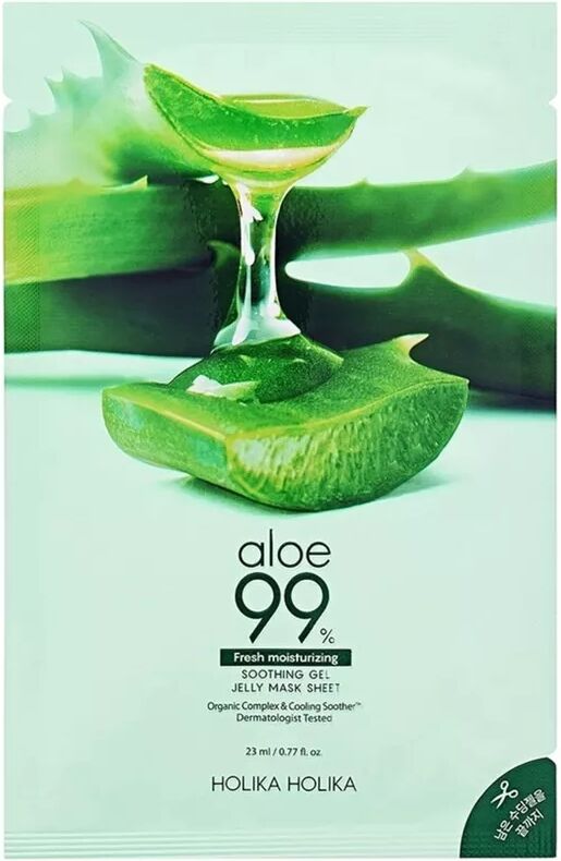 HOLIKA HOLIKA - Aloe 99% Soothing Gel Jelly Mask Sheet, 1 pièce