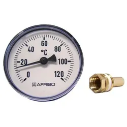 Thermometer DN 100 mm, Fühler 1/2" x 200 mm