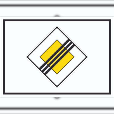 HB-Druck Vorfahrtstraße Ende Symbol Schild A0 Rückseite selbstklebend