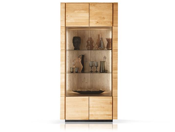 NATANO Vitrine II, Material Massivholz, Wildeiche geölt
