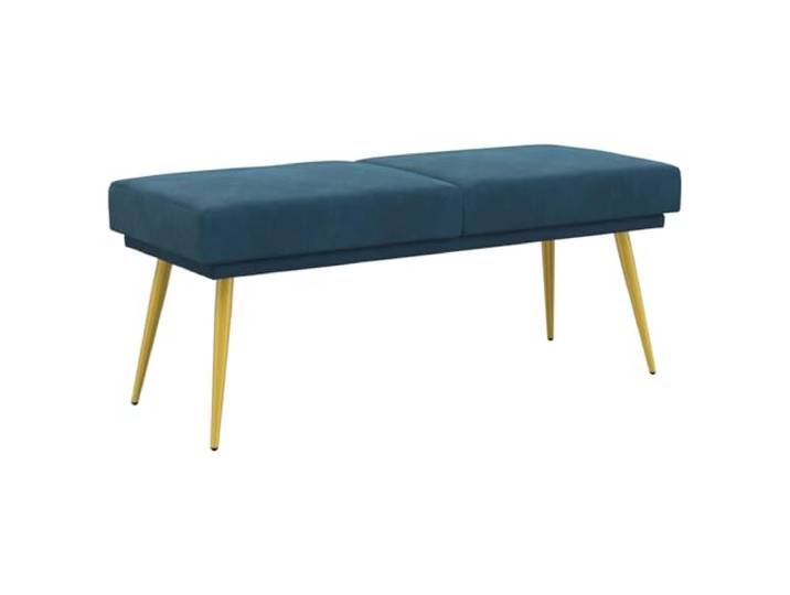 HBBMGYD Bank, doppellagig, blau, 120 x 45 x 46 cm, Samt Weicher Samt, Polyester, Holz, Metallbeine, Schaumstoffkissen, Wohnzimmer, Schlafzimmer, Flur