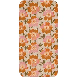 BADEMATTE Blumen - Motiv - Retro Badteppich 60x120 cm