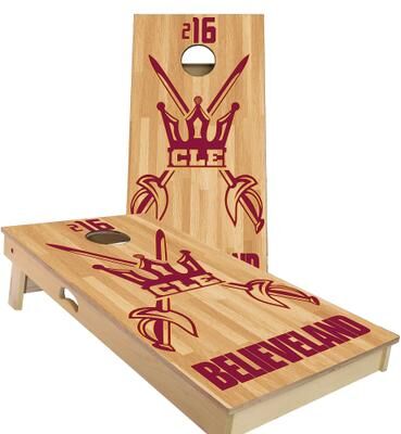 Skip's Garage Clevelend Believeland Outdoor Cornhole Board Set