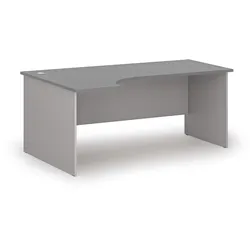 Büro-Eckschreibtisch PRIMO GRAY, 180x120 cm, links, grau/Graphit